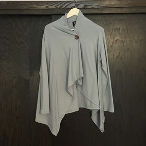 Gently used Bobeau fleece wrap top light gray